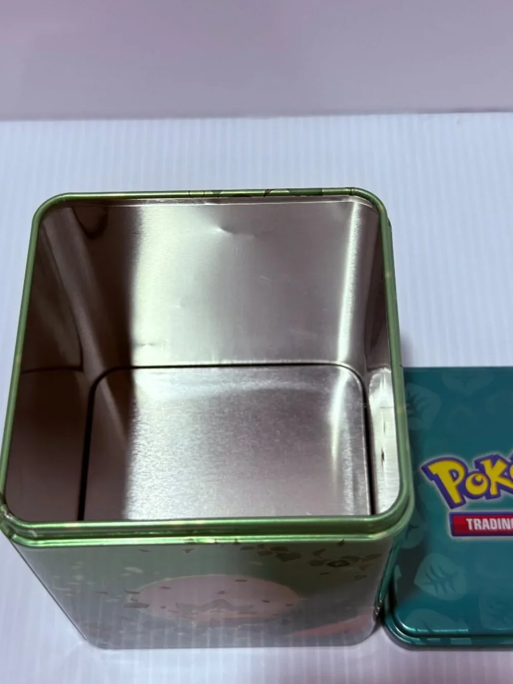 **Empty** Pokémon TCG Meganium Tin Storage Case, 80-Card Capacity